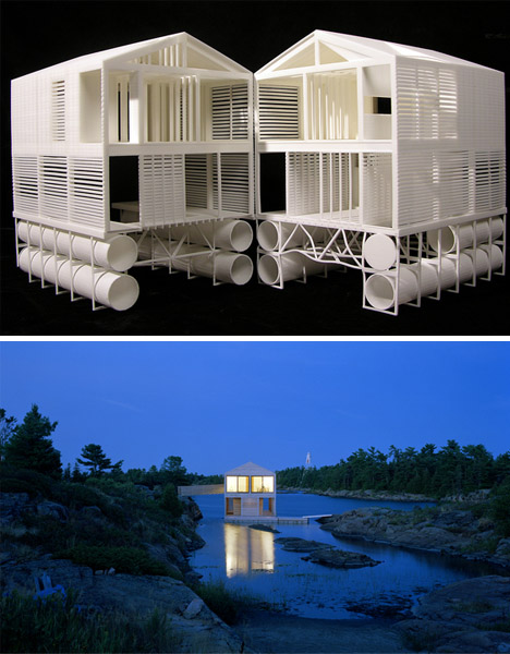 Una casa realmente moderna y en el agua