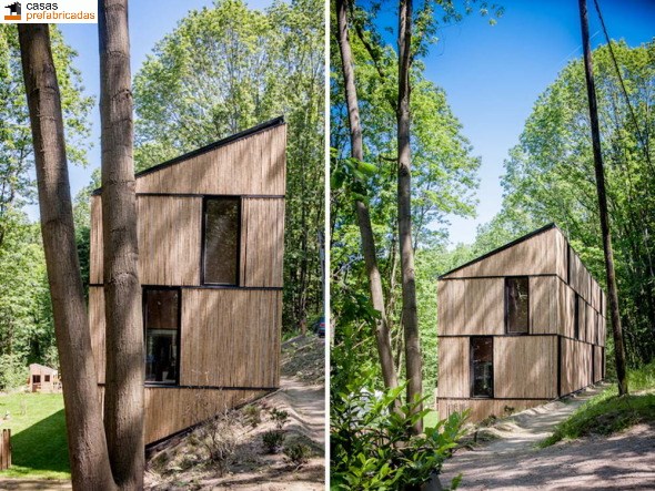 Casa moderna de bambú por arquitectos AST 77 en Rotselar, Bélgica (11)
