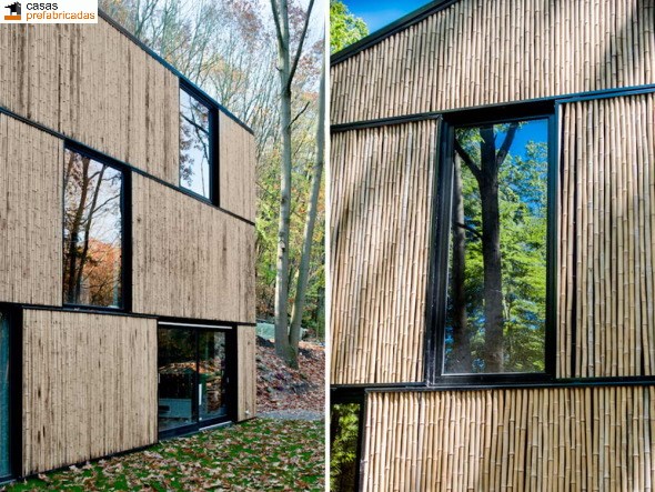 Casa moderna de bambú por arquitectos AST 77 en Rotselar, Bélgica (12)