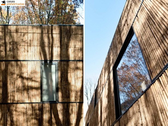 Casa moderna de bambú por arquitectos AST 77 en Rotselar, Bélgica (13)