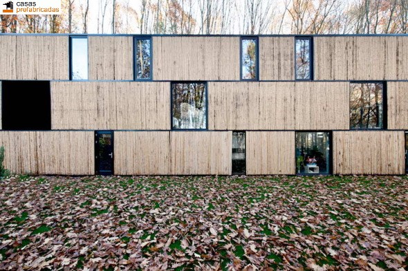 Casa moderna de bambú por arquitectos AST 77 en Rotselar, Bélgica (16)