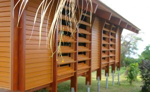 Construida de materiales de la región